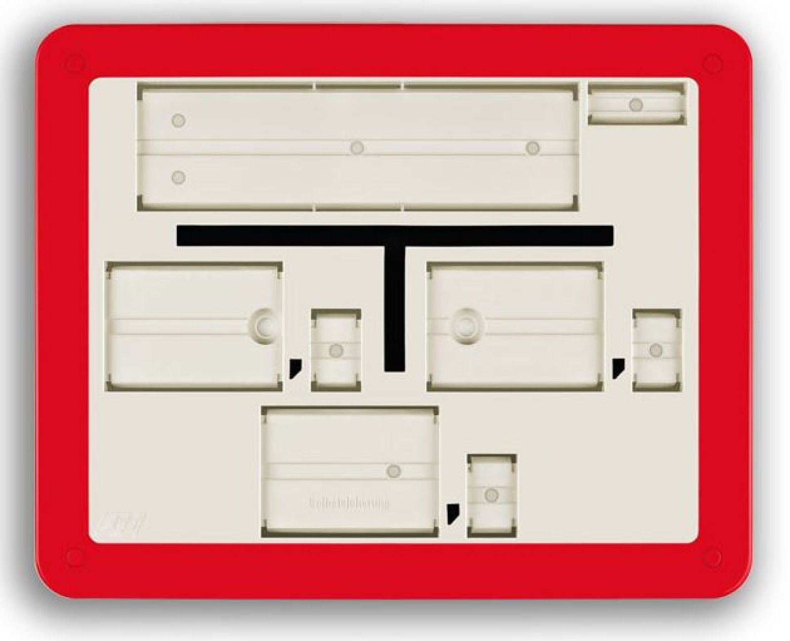 Hydrantenbord 250 x 200 rood/wit blanco