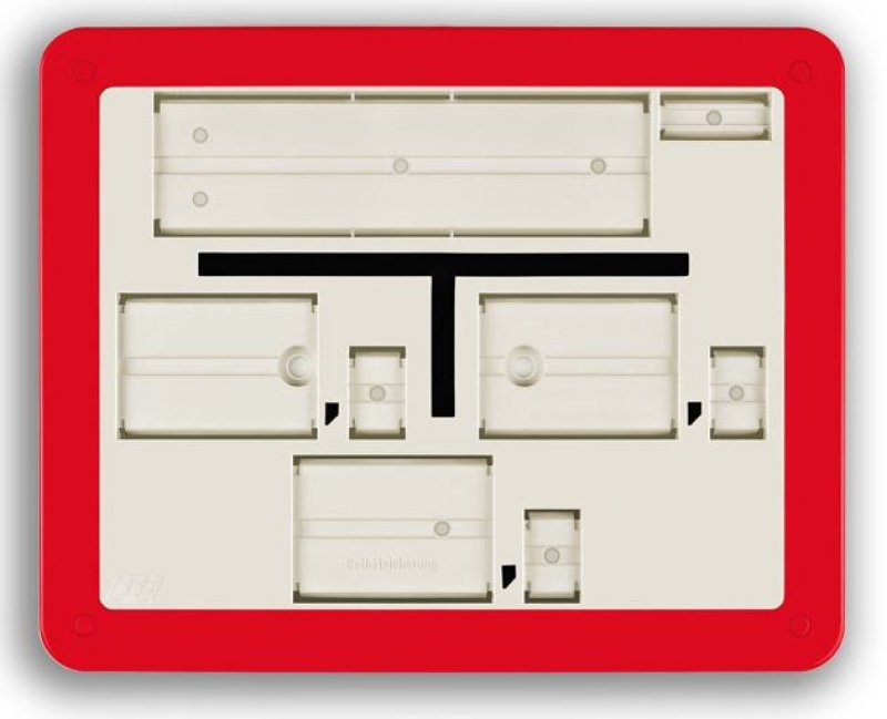 Hydrantenbord 250 x 200 rood/wit blanco