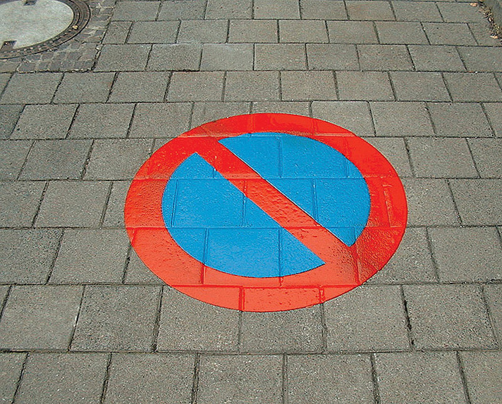Thermoplastische markering rond met kleur 1000 mm (diverse borden/vormen mogelijk)