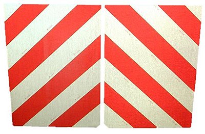 Magneetstrip 500 x 500 mm rood/wit gearceerd KL1