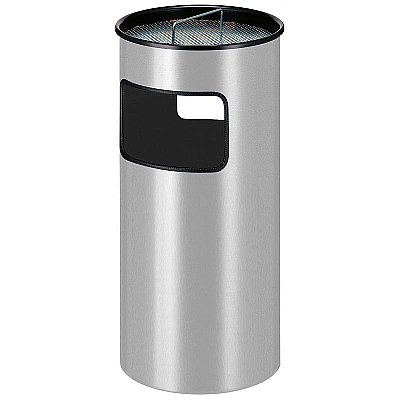 As-papierbak 50 Liter Ø 320 H 690mm - aluminiumgrijs