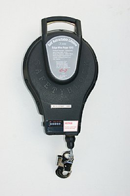 Valstopblok automatisch oprollend met gegalvaniseerde staalkabel (diam. 4,2 mm) - L 15 m - Conform EN360