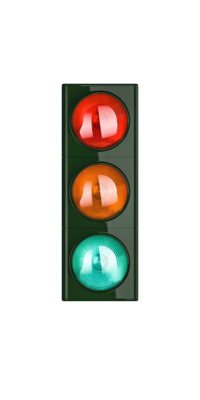 Verkeerslicht 3-delig LED rood/geel/groen Ø 100 mm 230V