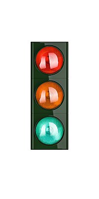 Verkeerslicht 3-delig LED rood/geel/groen Ø 100 mm 230V