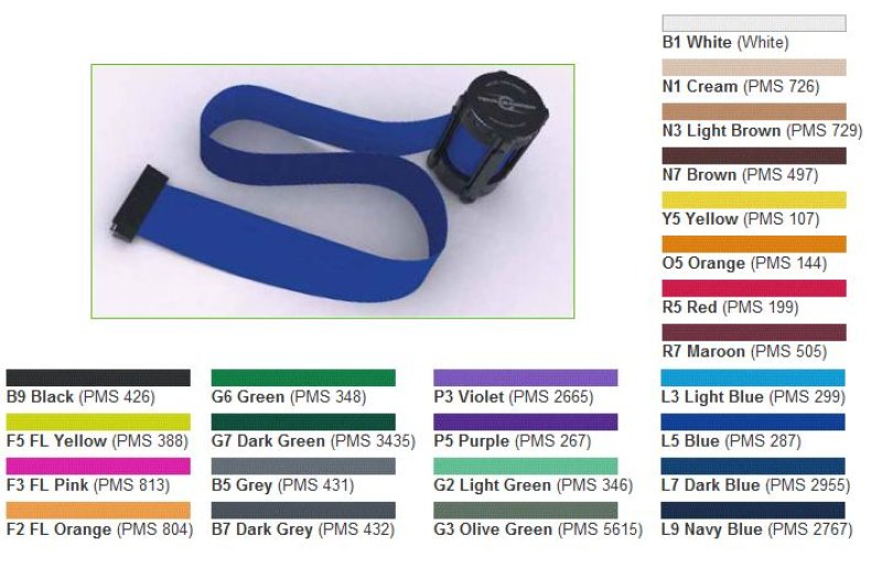 Wandcassette met uittrekbaar lint - Magnetisch - in verschillende afmetingen en kleuren