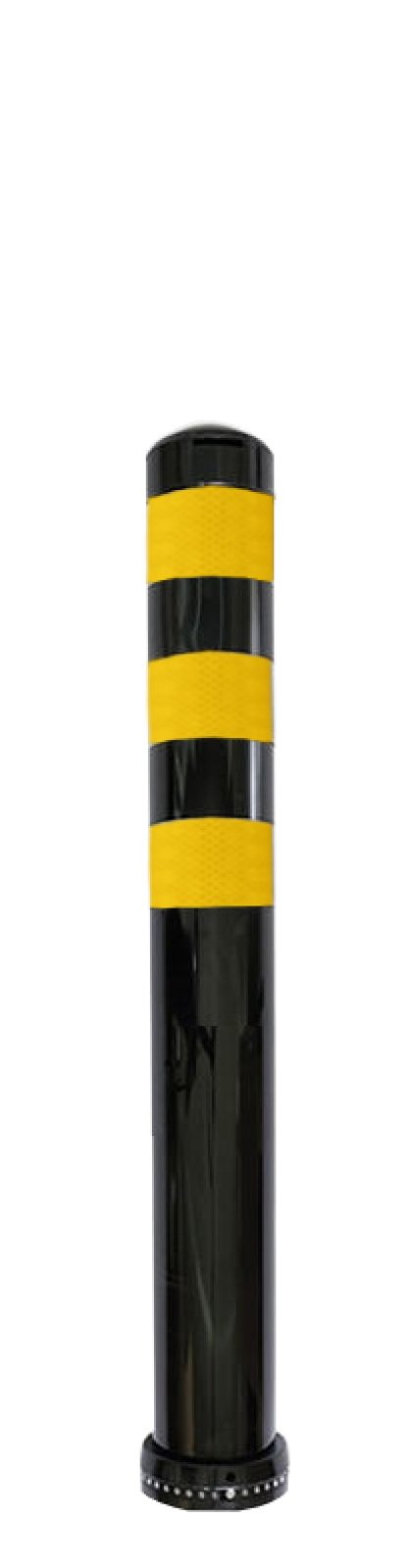 Flexibele overrijdbare Alkopole gemaakt uit flexibel polyurethaan H 800 mm x Ø80 mm inclusief M16 of M24 bevestiging,  in verschillende kleuren