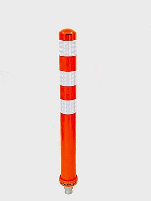 Flexibele overrijdbare Alkopole gemaakt uit flexibel polyurethaan H 800 mm x Ø80 mm inclusief M16 of M24 bevestiging,  in verschillende kleuren
