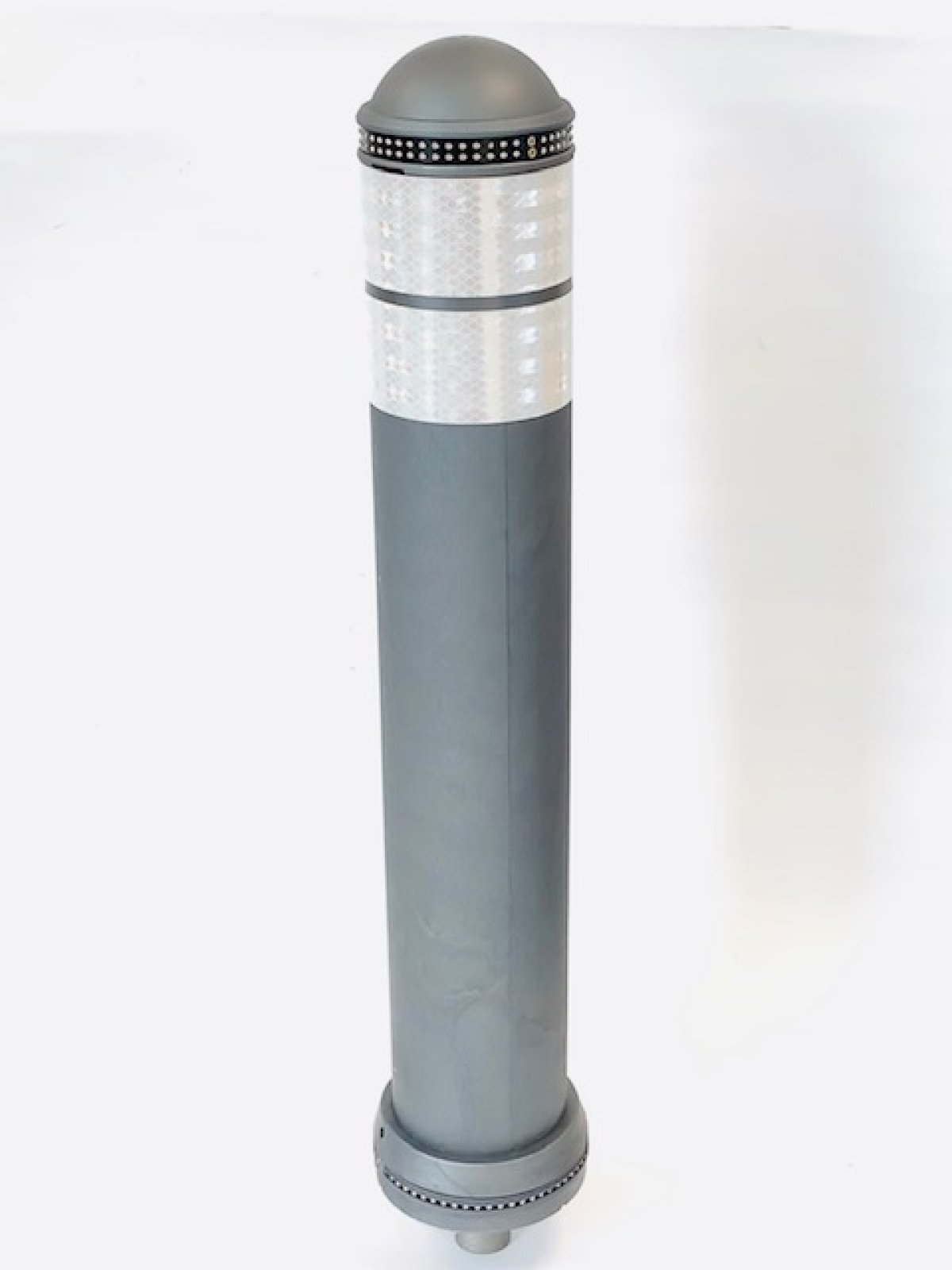Flexibele overrijdbare Alkopole gemaakt uit flexibel polyurethaan H 800 mm x Ø130 mm inclusief M24 bevestiging,  in verschillende kleuren