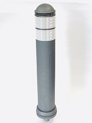 Flexibele overrijdbare Alkopole gemaakt uit flexibel polyurethaan H 800 mm x Ø130 mm inclusief M24 bevestiging,  in verschillende kleuren