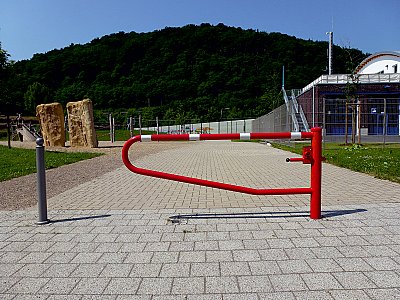 Draaipoort ROND HEAVY voor hangslot (exclusief) H 950 mm (bovengronds) om in te betonneren in verschillende kleuren en afmetingen