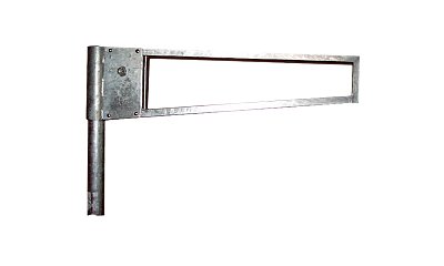 Draaipoort TRAPEZIUM met driekantslot H 1500 mm om in te betonneren in verschillende kleuren en afmetingen