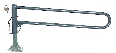Draaipoort ROND LIGHT voor hangslot (exclusief) H 1500 mm om in te betonneren in verschillende kleuren en afmetingen