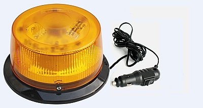 Magnetische LED flash Ø153 x H 95 mm - 9/16V in oranje of blauw