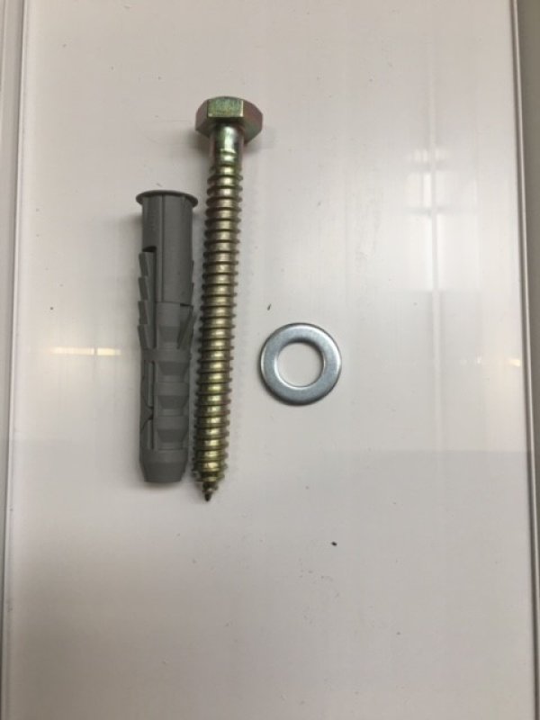 Bevestigingsbout & plug & ring - M10x105 mm voor bevestiging in asfalt