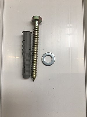Bevestigingsbout & plug & ring - M10x105 mm voor bevestiging in asfalt