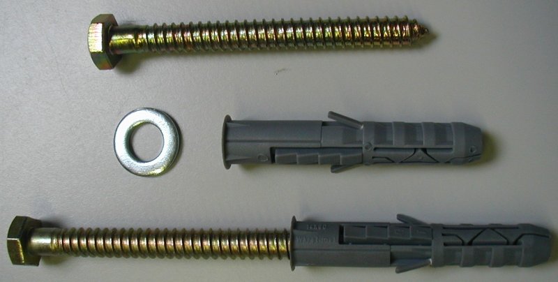 Bevestigingsbout & plug & ring - M12x155mm voor bevestiging in asfalt