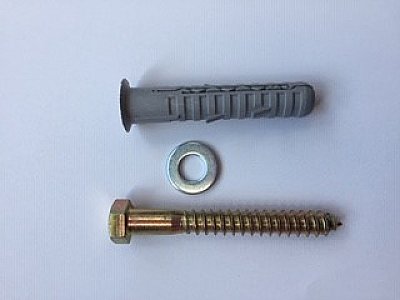 Bevestigingsbout & plug & ring - M12x110 mm voor bevestiging in asfalt