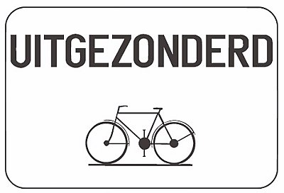 Verkeersbord type 2000 M2 / 400 x 200 of 700 x 400 mm met reflectie type 1 (EG)