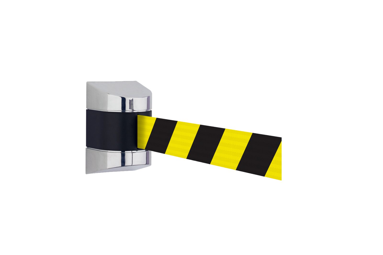Wandcassette chrome met uittrekbaar lint