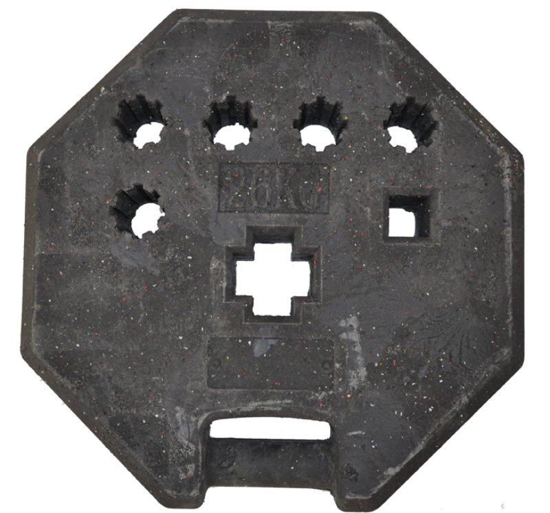 Recycle sokkel - Ø50 - H 12cm - 40/40 (1), Ø42mm (5) - ca. 25kg
