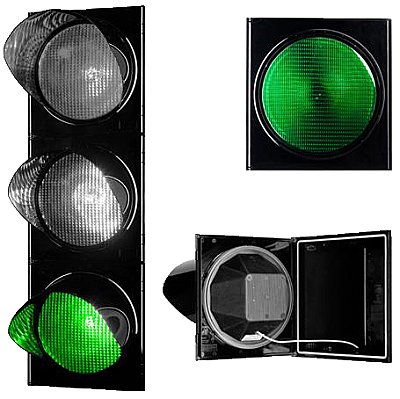 Verkeerslicht 2-delig Ø 200 mm - halogeen - rood/groen 230V