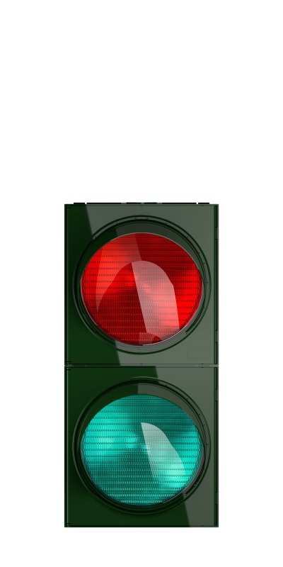 Verkeerslicht 2-delig LED rood/groen Ø 200 mm - 230 volt