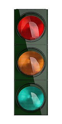 Verkeerslicht 3-delig LED rood/geel/groen Ø 200 mm - 230 Volt