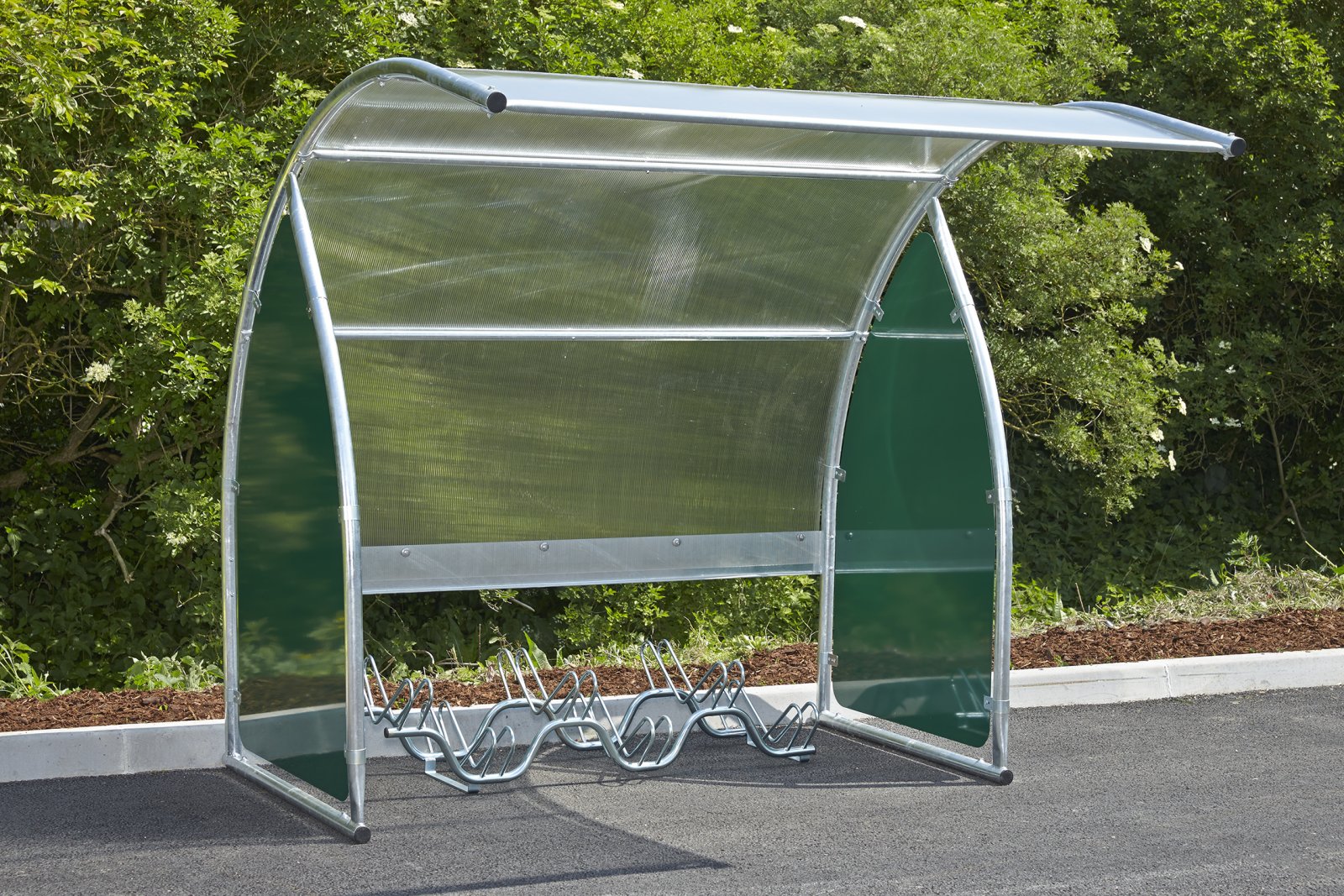 Overdekt fietsenhok voor 6 fietsen - 2210 x 2240 x 2200 mm