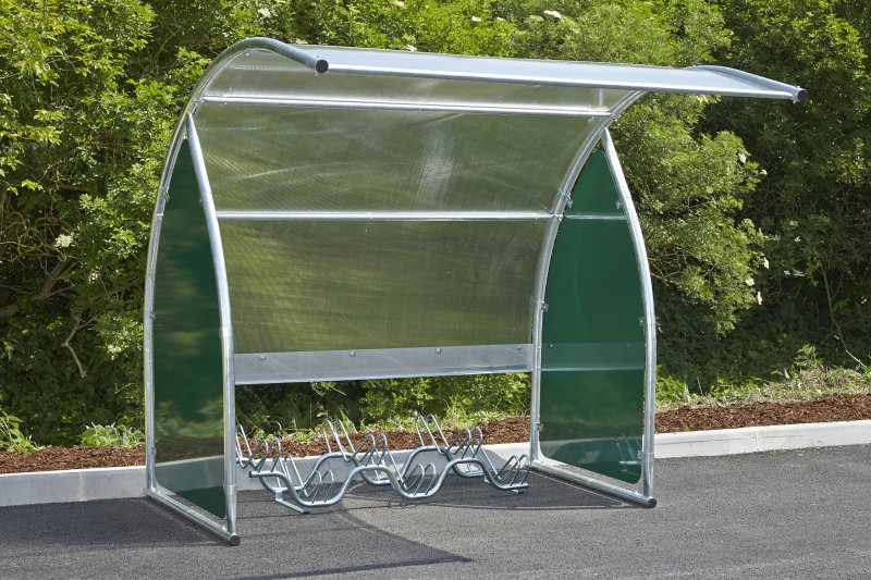 Overdekt fietsenhok voor 6 fietsen - 2210 x 2240 x 2200 mm