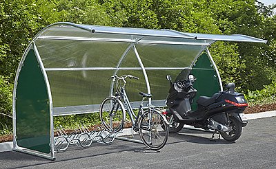 Combinatie VEFIB800V + VEFIB801V => overdekt fietshok voor 12 fietsen - ca.150 kg