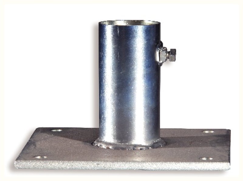 Voetplaat voor paal Ø51mm - 200 x 200 x 10 mm