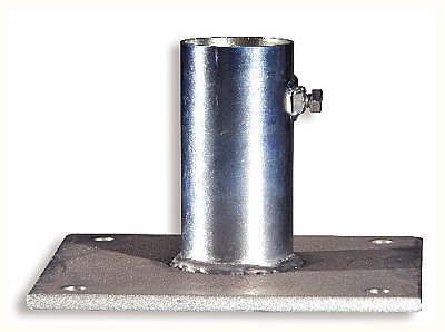 Voetplaat voor paal Ø51mm - 200 x 200 x 10 mm