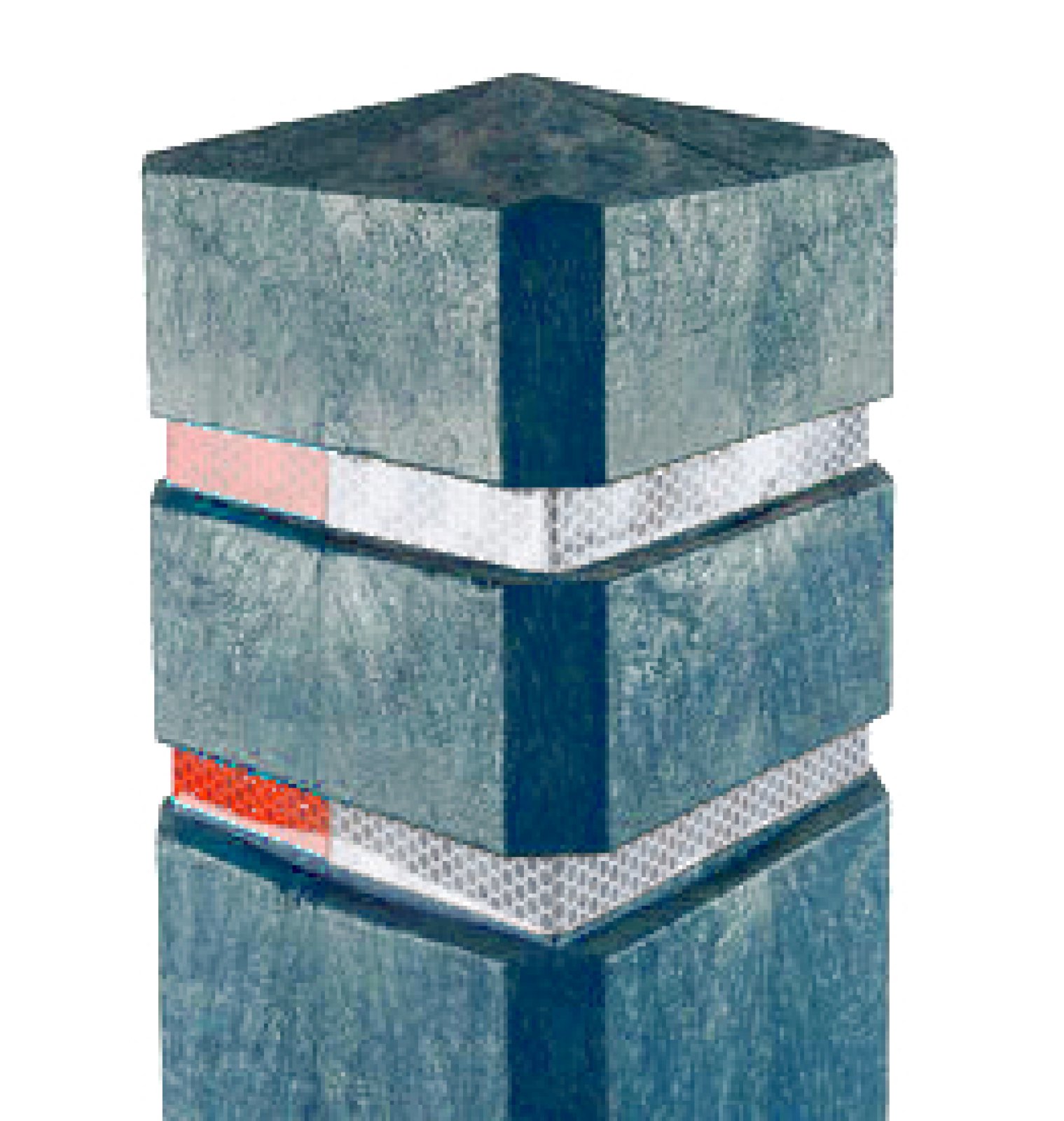 Recycle diamantkoppaal H 1400 x 140 x 140 - Zwart