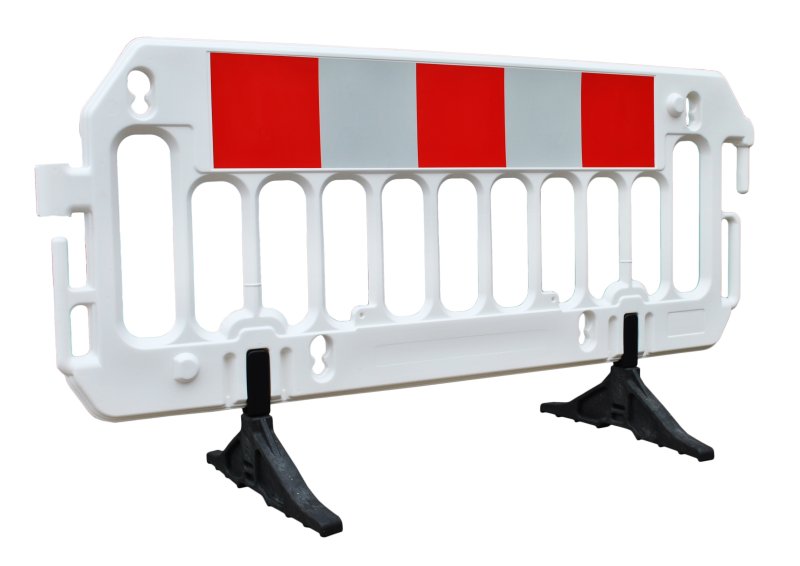 Veiligheidshek kunststof HDPE L 2000 x H 1000 mm WIT +/- 10,7 kg