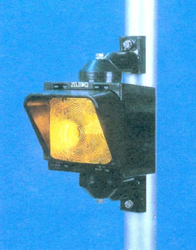 Eendelig verkeerslicht rood 100 x 120 mm halogeen 230V