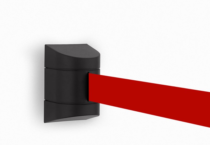 Wandcassette met uittrekbaar lint 4,6 m rood