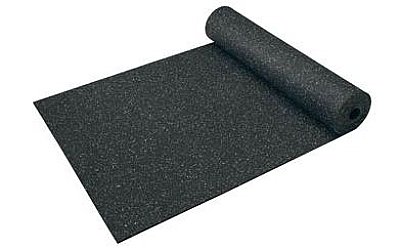 Rubber op rol  zwart 6000 x 1250 x 10 mm