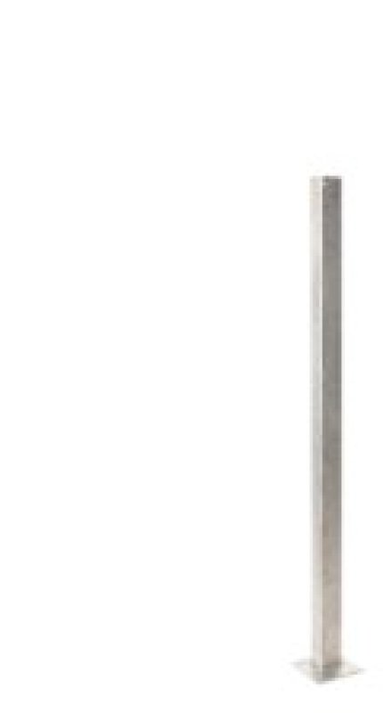 Paal voor reddingsboeikast met voetplaat incl bevestigingen, H ca.  1.500 mm bovengronds