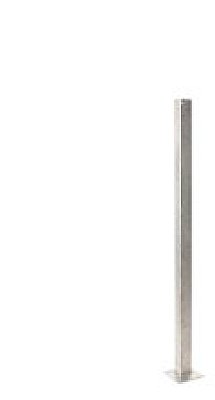 Paal voor reddingsboeikast met voetplaat incl bevestigingen, H ca.  1.500 mm bovengronds