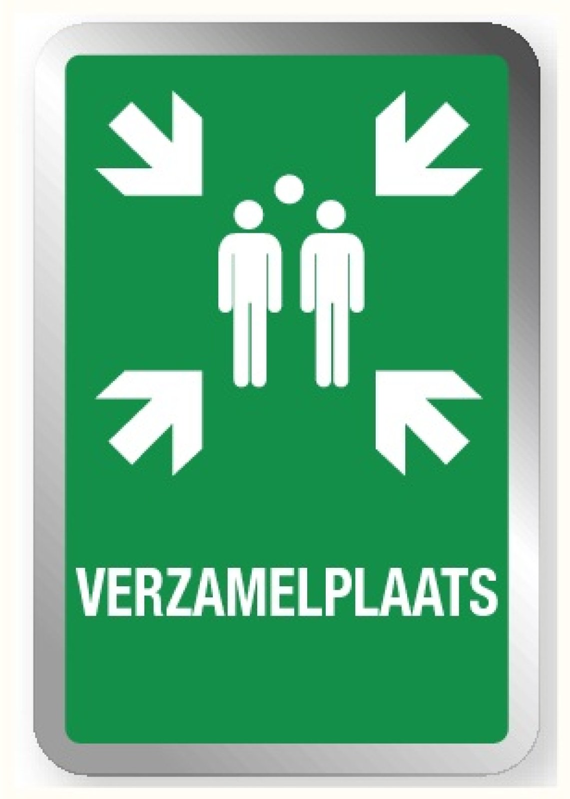 Bord T2000 Verzamelplaats 400 x 600 mm + tekst Verzamelplaats