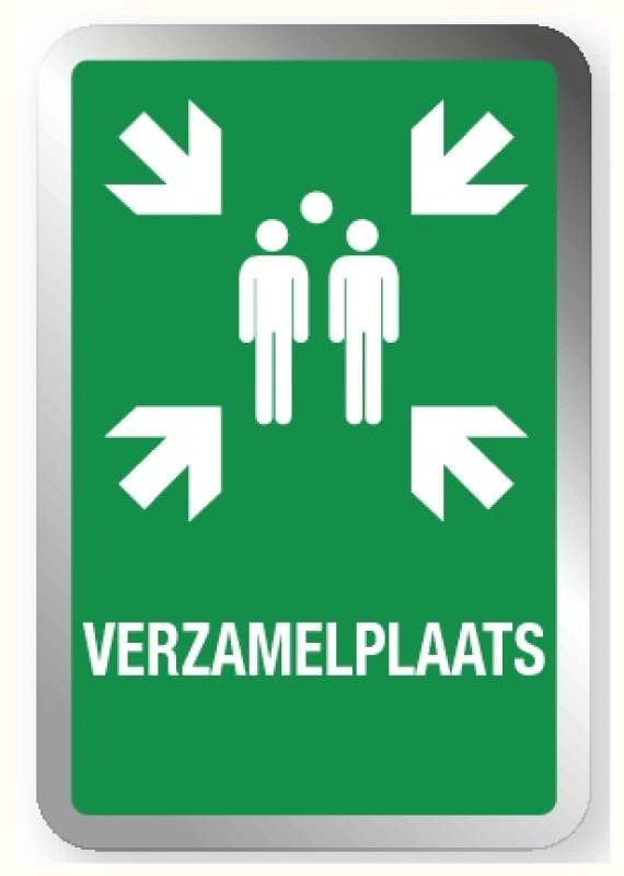 Bord T2000 Verzamelplaats 400 x 600 mm + tekst Verzamelplaats