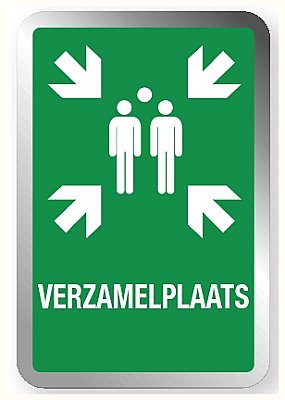 Bord T2000 Verzamelplaats 400 x 600 mm + tekst Verzamelplaats