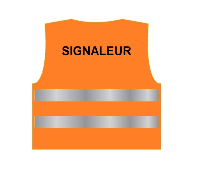 Veiligheidsgilet oranje + SIGNALEUR - XL