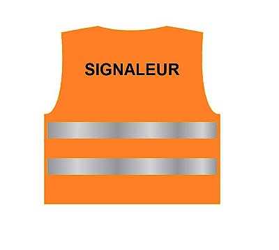 Veiligheidsgilet oranje + SIGNALEUR - XL