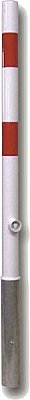 Paal geel/zwart Ø 60 mm uitneembaar (driekantslot) totale lengte 1.300 mm - 2 kettingogen