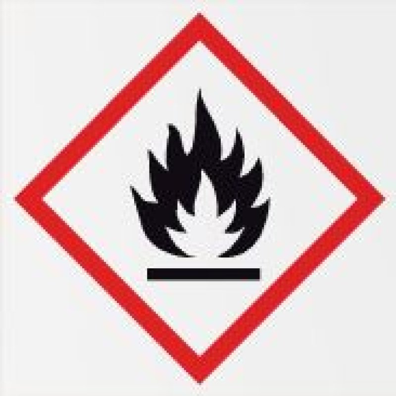 Pictogram: ontvlambare stof - PP - 100 x 100 mm