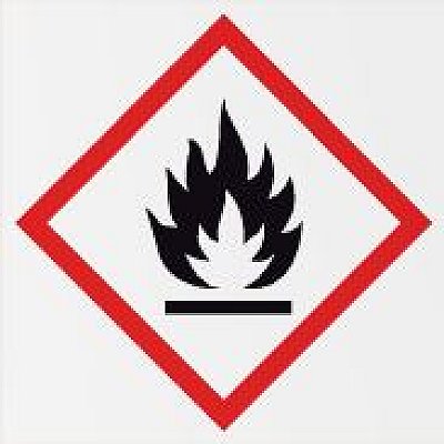 Pictogram: ontvlambare stof - PP - 100 x 100 mm