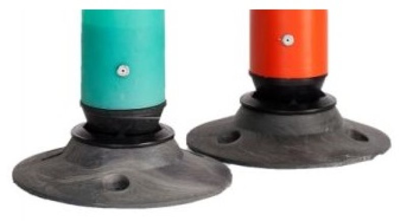 Onderdeel : Zwart voetje voor flexibel plooibaken Ø 270 mm - H : 60 mm voorzien van 3 bevestigingsgaten