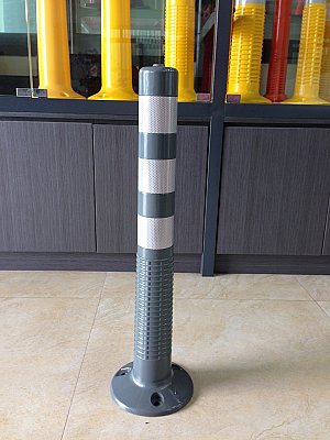 Flexible afzetpaal grijs 750 mm x ø100 mm - 3 refl folie KL2