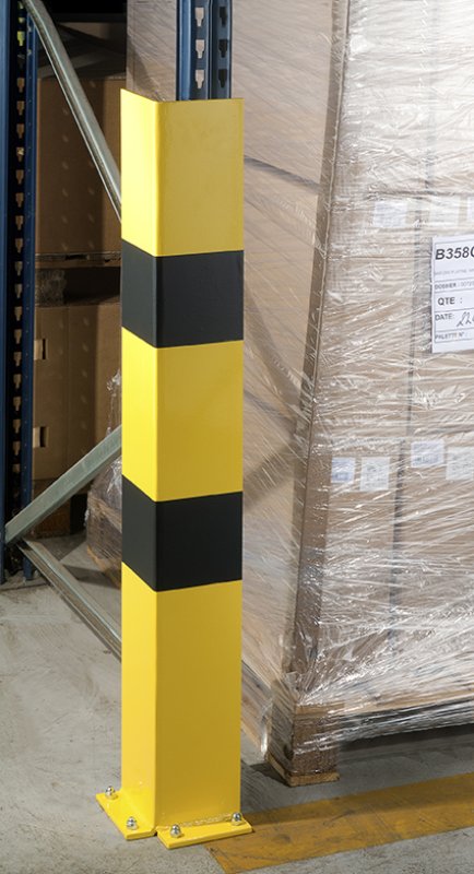 Protection rayonnage - 2 faces - jaune - H: 1200 mm